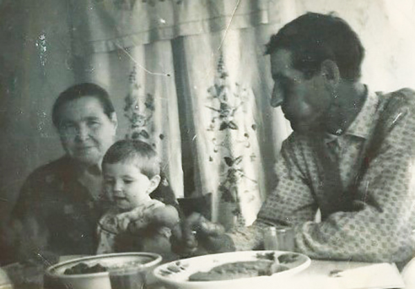 Elena with grandparents