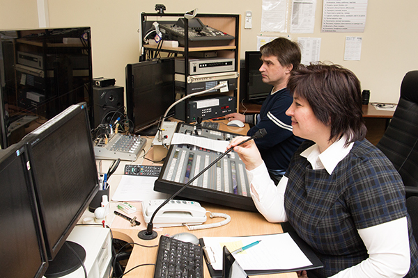 Elena in control room